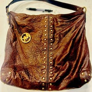 Micheal Kors brown leather shoulder bag